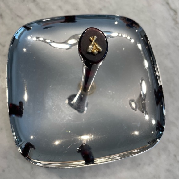 Mid-Century Modern Stainless Steel Serving Dish - Picture 6 of 6